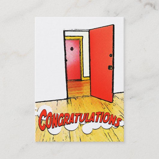 gelukwensen voor komedie visitekaartje (Voorkant)