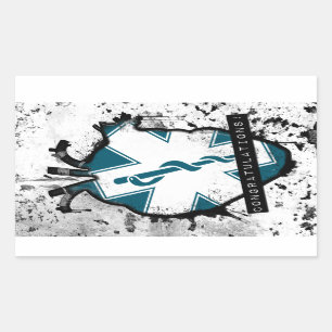 gelukwensen voor medisch noodhulpverleners rechthoekige sticker