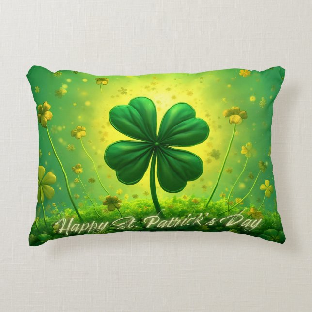 Gelukwensen voor St. Patrick's Day Accent Kussen (Voorkant)