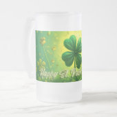 Gelukwensen voor St. Patrick's Day Matglas Bierpul (Voorkant links)