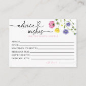 Gelukwensenkaart voor het gelukkige paar informatiekaartje (Voorkant)