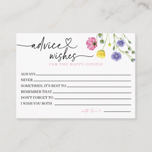 Gelukwensenkaart voor het gelukkige paar informatiekaartje (Voorkant)