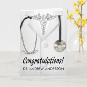 Gelukwensing aan Medisch Dokter Kaart (Gele Bloem)