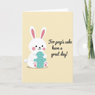 Gelukwenskaart met Happy Bunny voor een fijne dag Kaart
