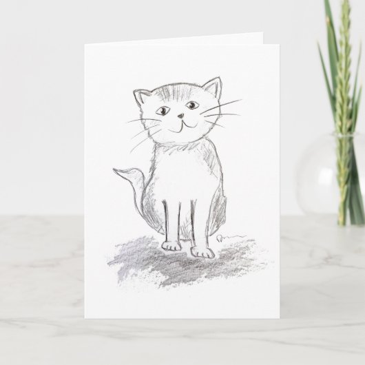 Gelukwenskaart met kat kaart (Voorkant)