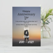 Gelukwenskaart trouwdagjubileum kaart (Staand voorkant)