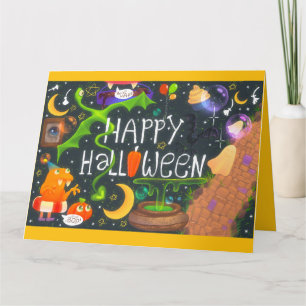 Gelukwenskaart voor Halloweenfeest Kaart