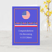 Gelukwenskaart voor nieuwe Amerikaanse burger Kaart (Gele Bloem)
