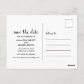 Gelukzalig nieuws bruiloft save the date briefkaart (Achterkant)