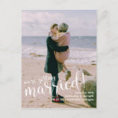 Gelukzalig nieuws bruiloft save the date briefkaart (Voorkant)