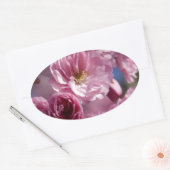 Gelukzalige Bloesems Ovale Sticker (Envelop)