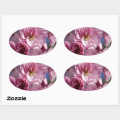 Gelukzalige Bloesems Ovale Sticker (Vel)