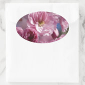 Gelukzalige Bloesems Ovale Sticker (Tas)