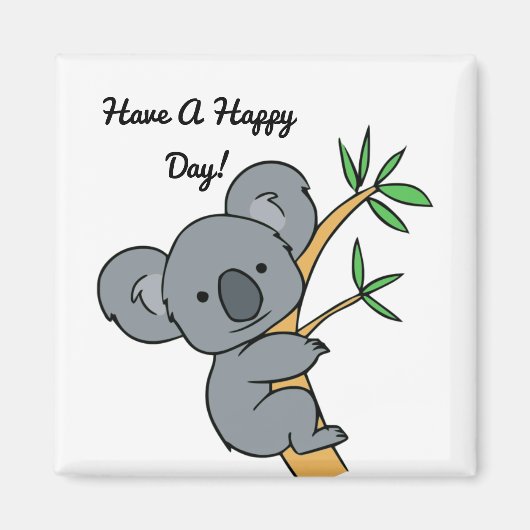 Gelukzalige Dag Koala Magneet (Voorkant)
