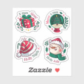 Gelukzalige feestelijke stickercollectie sticker (Vel)