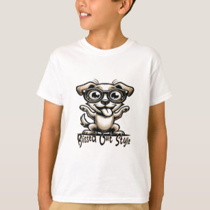 gelukzalige hond t-shirt
