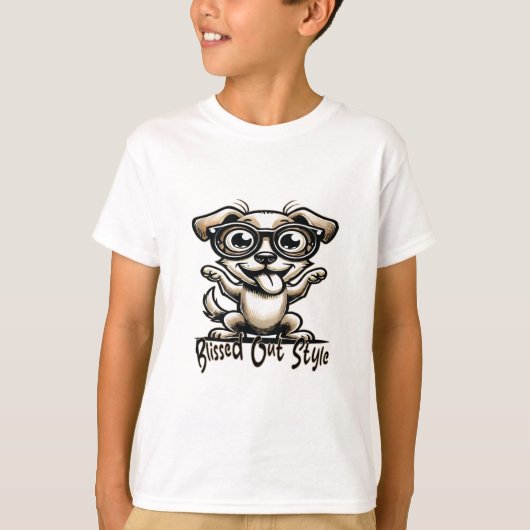 gelukzalige hond t-shirt (Voorkant)