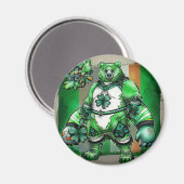 Gelukzalige Ierse Beer Magneet Leuke St. Patrick C (Voorkant / Achterkant)