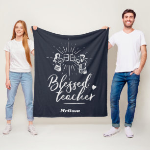Gelukzalige kleuterleider fleece deken