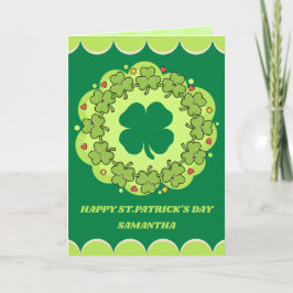 Gelukzalige knuffels St. Patrick's Dag Wenskaart Kaart