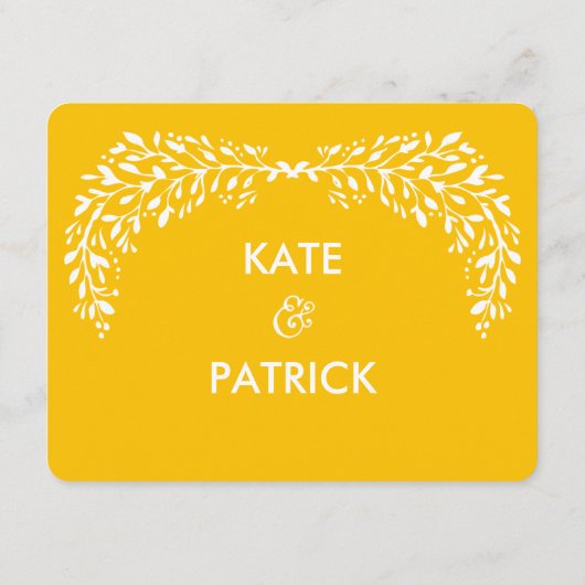 Gelukzalige Laurel BEWERKBARE KLEUR Bijlagekaart Informatiekaartje (Achterkant)