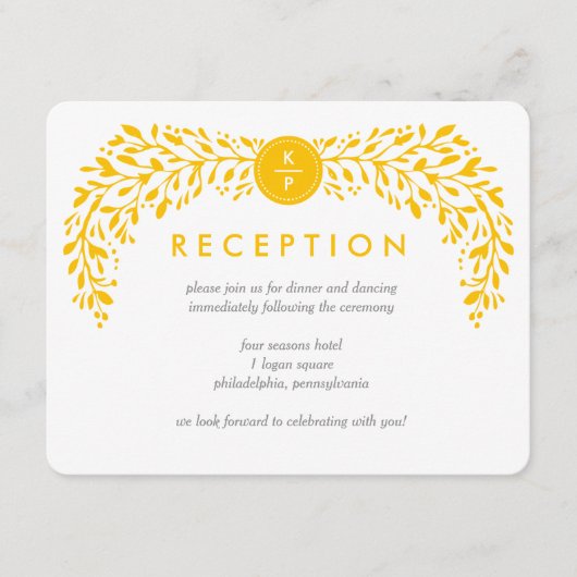 Gelukzalige Laurel BEWERKBARE KLEUR Bijlagekaart Informatiekaartje (Voorkant)