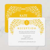 Gelukzalige laurier BEWERKBARE KLEUR Bijlagekaart Informatiekaartje (Voorkant / Achterkant)