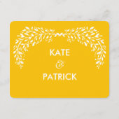 Gelukzalige laurier BEWERKBARE KLEUR Envelopkaart Informatiekaartje (Achterkant)