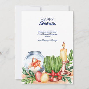 Gelukzalige Nowruz Vissenkom Wenskaart Feestdagenkaart