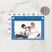 Gelukzaligheid Vrede Hanukkah kaart Notitiekaartje (Voorkant / Achterkant in situ)