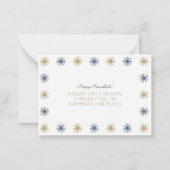 Gelukzaligheid Vrede Hanukkah kaart Notitiekaartje (Achterkant)