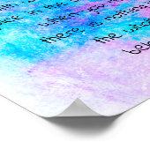 gelukzaligheid zen citaat turkooise en paars poster (Hoek)