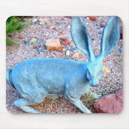 gelukzalmkonijn mousepad muismat (Voorkant)