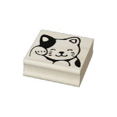 gelukzefkskat rubberstempel (Stempel)