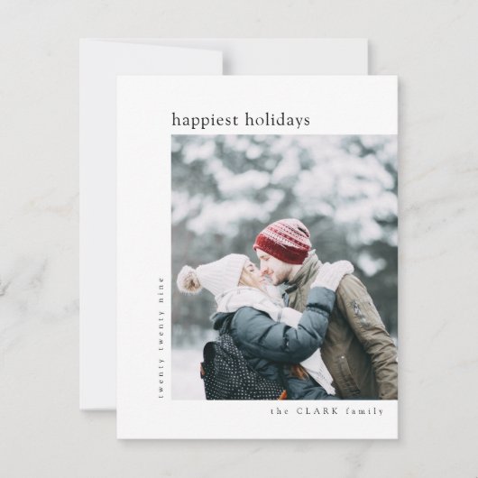 Geluste Feestdagen | Minimaal stijlvol kerstfeest Feestdagenkaart (Voorkant)