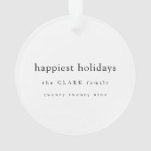 Geluste Feestdagen | Minimaal stijlvol kerstfeest Ornament (achterkant)