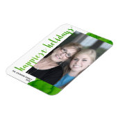 Geluste Feestdagen Modern van Center 1 Foto Groen Magneet (Linkerzijde)