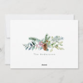 Geluste Feestdagen | Moderne ovaal foto botanisch Feestdagenkaart (Achterkant)