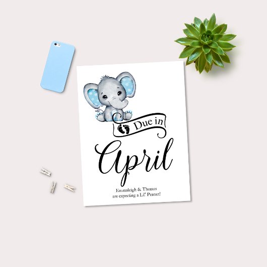 Gelverschuldigd in april Little Peanut Baby Boy El Briefkaart