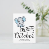 Gelverschuldigd in oktober Little Peanut Baby Boy  Briefkaart (Staand voorkant)