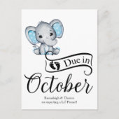 Gelverschuldigd in oktober Little Peanut Baby Boy  Briefkaart (Voorkant)