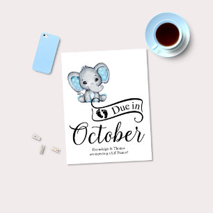 Gelverschuldigd in oktober Little Peanut Baby Boy  Briefkaart