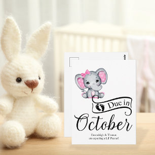 Gelverschuldigd in oktober Little Peanut Baby Girl Briefkaart