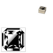 Gem - achthoekige gefacetteerde edelsteen juweel rubberstempel (Gestempeld)