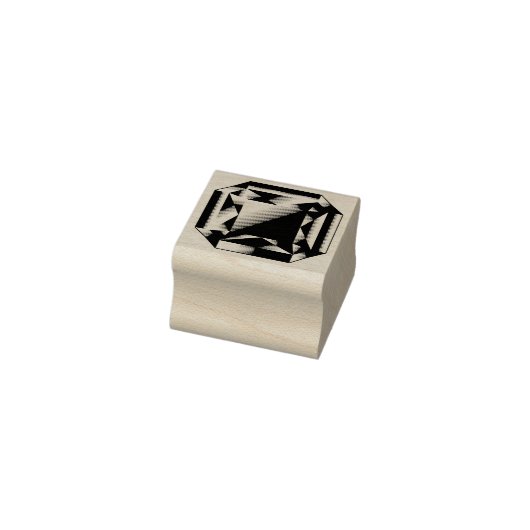 Gem - achthoekige gefacetteerde edelsteen juweel rubberstempel (Stempel)