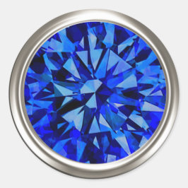 Gem Blue Ronde Sticker