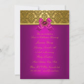 Gem & Bow| Roze Sweet 16 Uitnodiging (Achterkant)