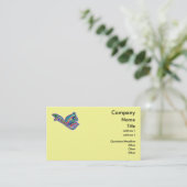 Gem Butterfly - geel - sjabloon voor visitekaartje (Staand voorkant)