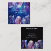 * Gem Cosmos Gemstenen Waterverf Universe Crystal Vierkante Visitekaartje (Voorkant / Achterkant)