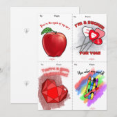 Gem Cut & Share Kinder Valentijnsdag Kaarten (Voorkant / Achterkant)